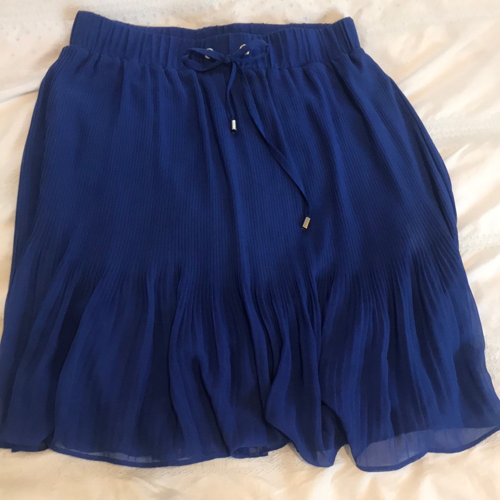 Navy drawstring skirt